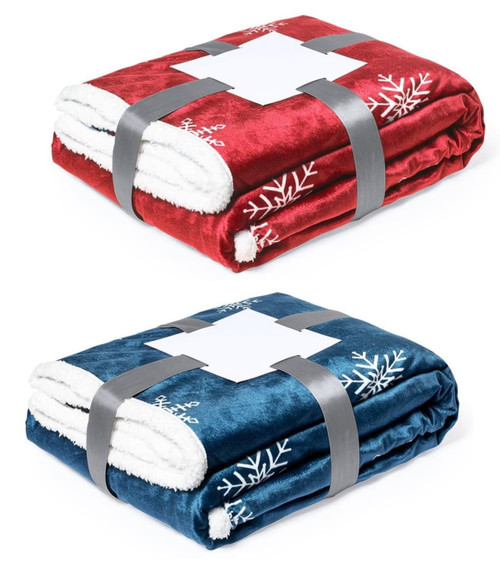 Blanket ricord with Christmas design