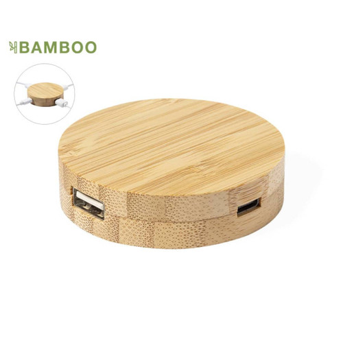 USB HUB 4 ports made from bamboo Lasiar