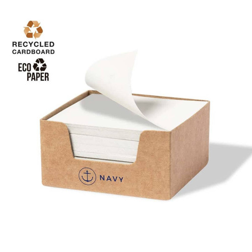 DESK NOTEPAD HOLDER  made from Recycled cardboard with 370 Sheets of ECO paper