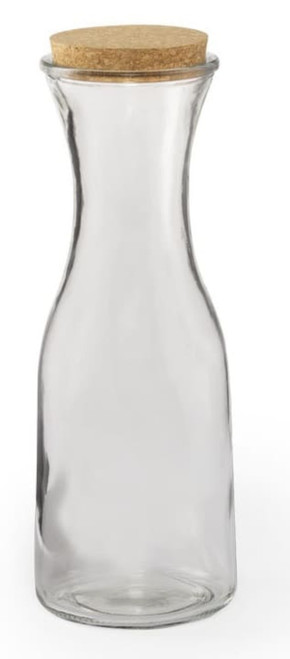 Water decanter 1 litre Glass and cork lid