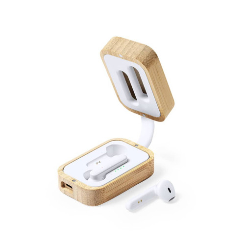 Earphones/Earbuds bluetooth with Bamboo charging case  Tresan