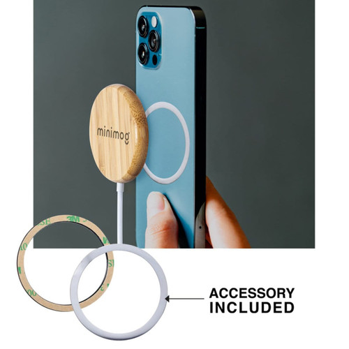 Wireless charger magnetic made from bamboo Hatawey