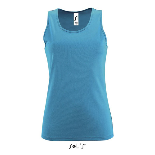 Singlet / tank top women's 100% breathable polyester SPORTY