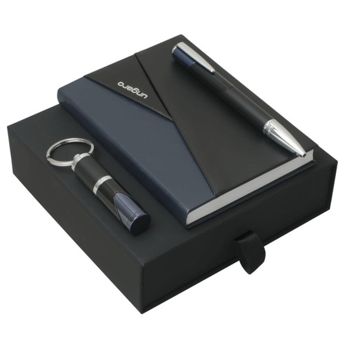 Set Lapo Dark Blue (ballpoint pen, note pad A6 & key ring)