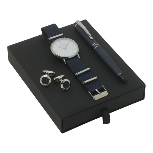 Set Ungaro Blue (rollerball pen, watch & cufflinks)