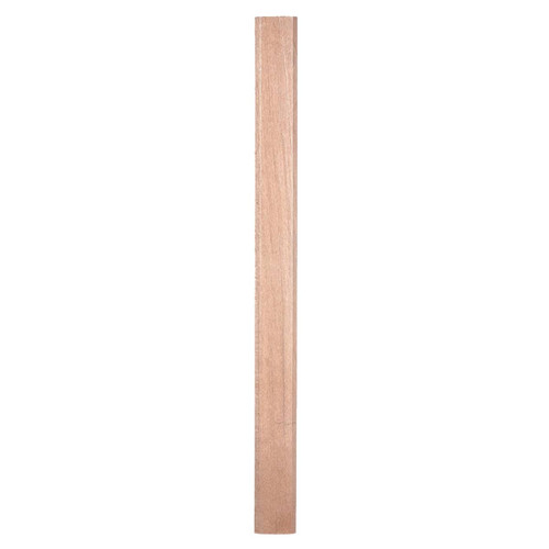 A carpenter pencil in a natural wood colour, featuring a sleek, elongated design. It has a logo on one side.