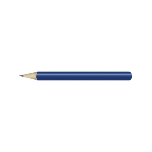 A HB Mini Pencil with a blue casing and a sharpened grey lead tip.