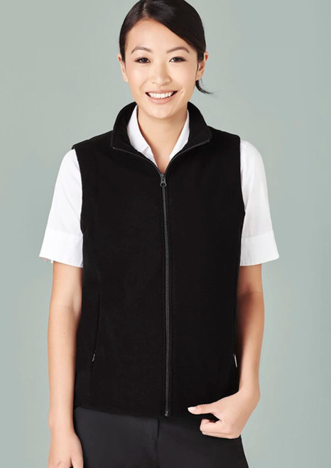 Womens Plain Micro Fleece Vest