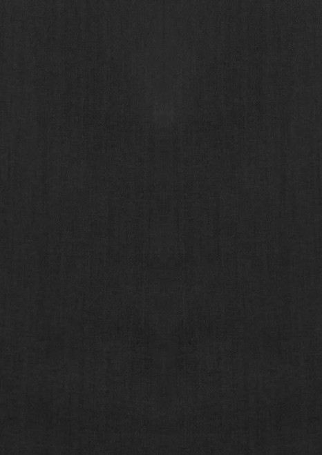 A black short sleeve men's button-up shirt with a logo on the chest.