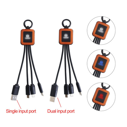 Light Up Charging Cable - Square Shape