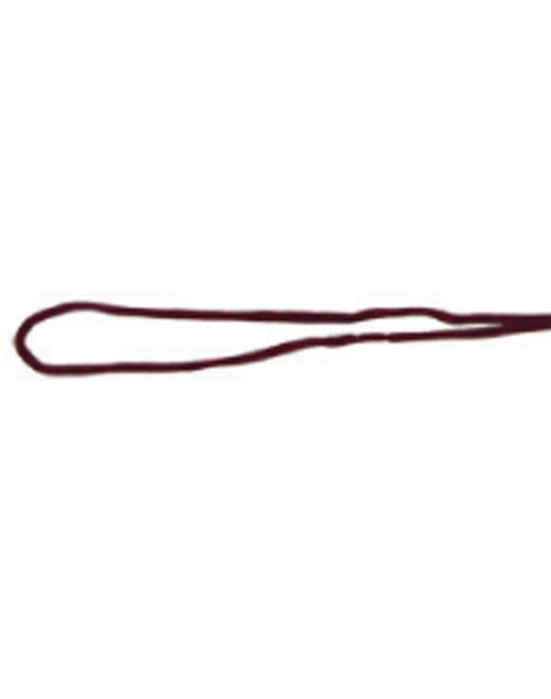 A burgundy chin strap break-away clip with a simple loop design. It features a logo on the strap.