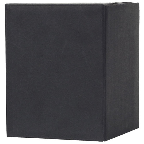 A black, plain gift box with a smooth surface, featuring a rectangular shape and no visible branding.