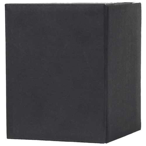 A black, plain gift box with a smooth surface, featuring a rectangular shape and no visible branding.