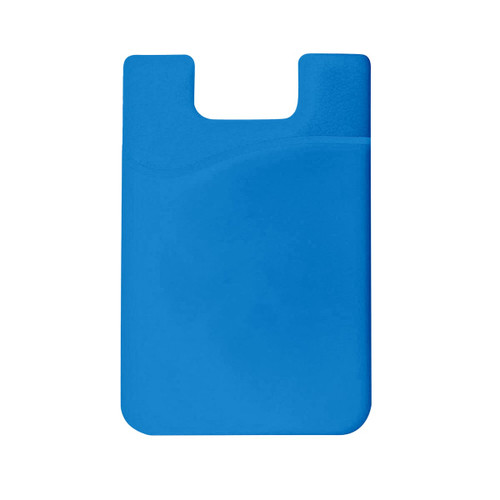 A blue Smart Wallet with a minimalist design and a cut-out for easy access. It features a subtle logo on the surface.