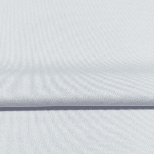 A smooth light blue fabric with a soft texture, ideal for sports apparel. The fabric features a subtle sheen.
