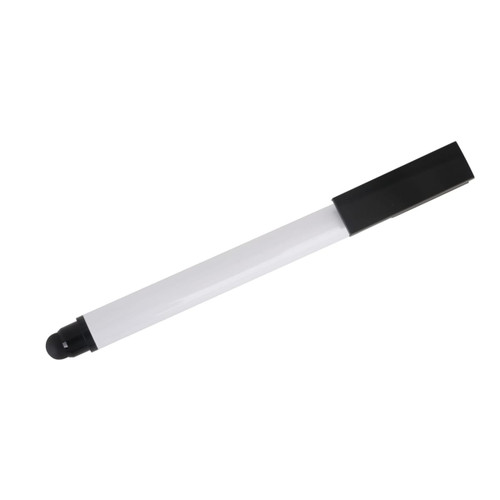 A black and clear stylus USB pen with a rounded tip, designed for use with touchscreens.