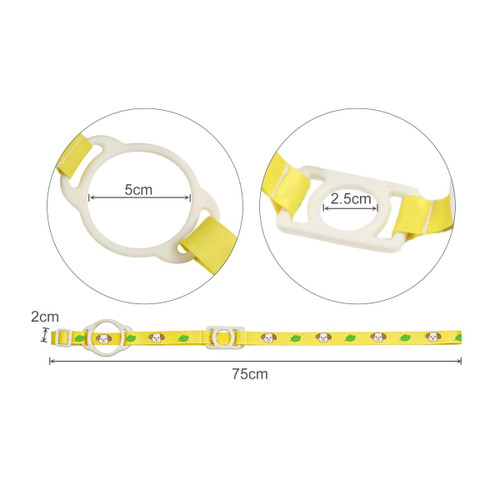 A drink bottle lanyard in yellow, featuring a loop for attachment and a decorative design. Includes a logo.