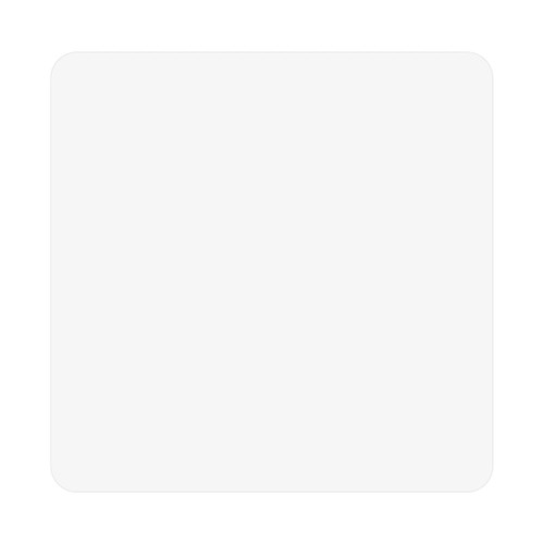 A square cardboard coaster in a plain light colour with rounded edges, featuring a logo.