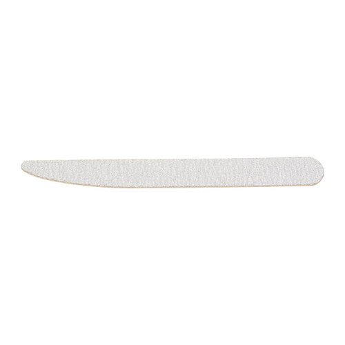 A pack of 50 wooden knife-shaped nail files in a light wood colour with a textured surface.