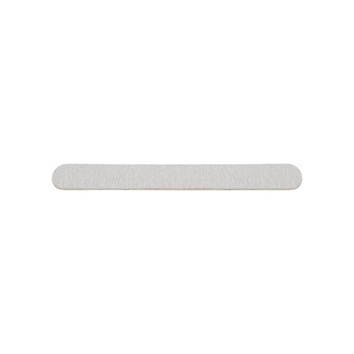 A pack of 50 wooden straight shape nail files in a light, natural wood finish.