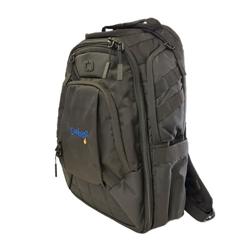 A black OGIO Renegade DNA backpack with multiple compartments and a logo, featuring a rugged design and adjustable straps.