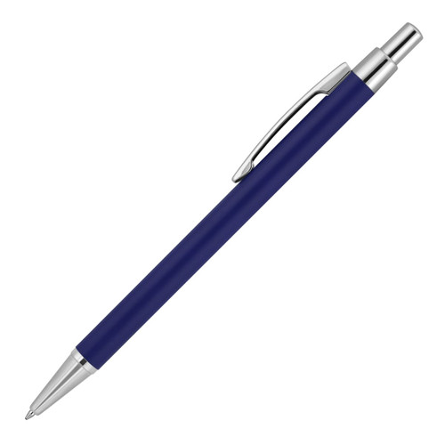 A metal ballpoint pen in a matte ivy green finish with silver accents and a clip, featuring a branding logo.