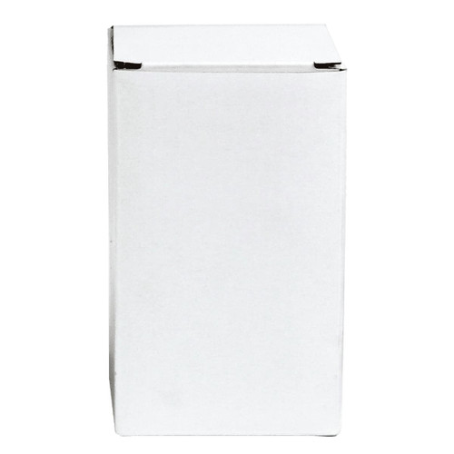 A plain white box with a rectangular shape, featuring a top flap closure. No logos or branding visible.