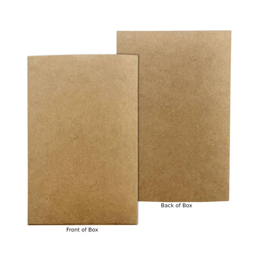 A brown cardboard box featuring both the front and back views, with a simple design and no additional branding visible.
