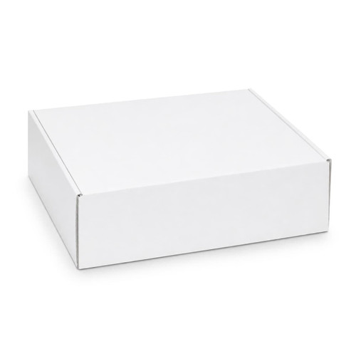 A white box with a locking lid, measuring 360 x 305 x 105mm. It features a logo on the side.
