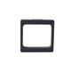 A square floating box in black, designed for packaging. It features a sleek, modern shape and has a logo.