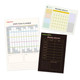 Three pages of planners include a 2025 yearly planner in pastel colours, a monthly planner in light green, and a weekly planner in black.