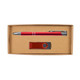 A gift set featuring a red pen and a USB flash drive, packaged in a simple cardboard box.