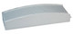 A checkered design pen box in silver, designed to hold two pens, featuring a sleek and curved shape.
