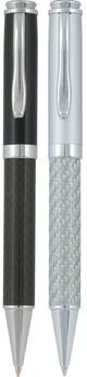 Metal pen twist action with lattice style grip Saturn