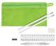 stationery set ruler, pencils, pen, sharpener and rubber