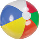 A colourful inflatable beach ball, featuring blue, yellow, red, and green segments, measuring 40cm in diameter.