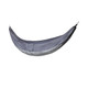 A grey hammock with a smooth texture and attachment points, featuring a subtle two-tone design.