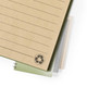 NOTEBOOK recycled cardboard cover - Kraft finish , ring bound Recycled emblem