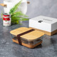 lunch box made from glass , cork base and bamboo lid ECO FRIENDLY