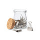 CLIP Note holders in a glass jar with a cork lid