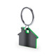 Keyring House shape in grey with coloured insert