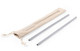 Straw Set of 2 in stainless steel. Packed in a 100% natural cotton bag REUSABLE