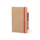 Notebook A5 - made from recycled cardboard includes pen with wheat straw accessories