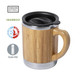 Coffee mug with bamboo exterior stainless steel double wall interior 300ml