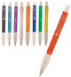 A set of plastic pens in various frosted colours with ergonomic grips and a clip, featuring an assortment of designs.