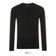 A black V-neck jumper for men featuring long sleeves and a logo.