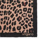 Silk scarf Léopardo Brown-black