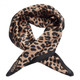 Silk scarf Léopardo Brown-black