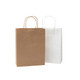 Medium Oxford paper bags in brown and white, featuring matching handles and a simple design.