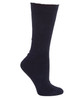 A pair of navy blue bamboo work socks with a ribbed design, shown from the side. The socks have a reinforced heel and toe.